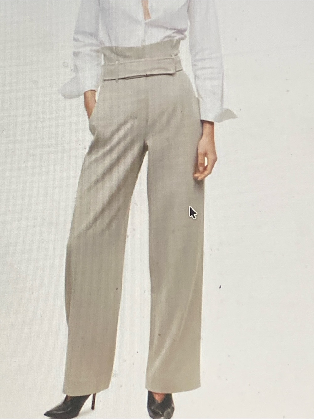 Babaton Jermaine High-Waist Wide-Leg Trousers in Beige